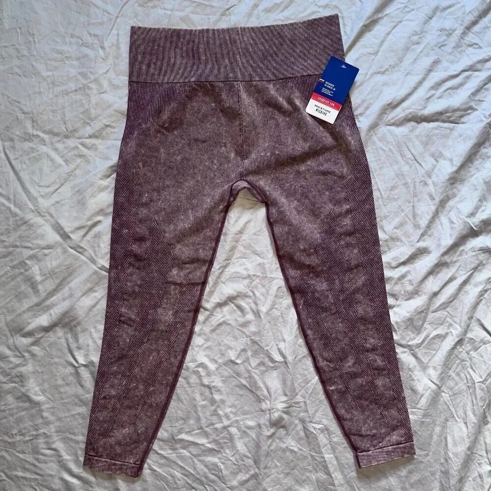 NWT Champion Made Dark Berry Purple Moisture Wicking Athletic Leggings Sz 2X